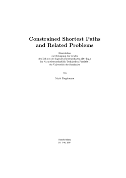 Constrained Shortest Paths and Related Problems