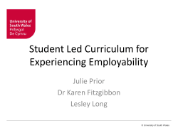 Student-led curriculum for experiencing employability