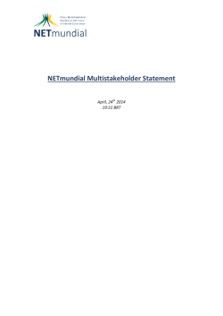 NETmundial Multistakeholder Statement