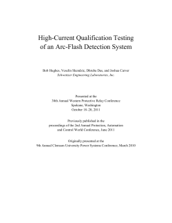 High-Current Qualification Testing of an Arc-Flash Detection