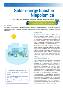 Solar energy boost in Niepolomice