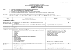 SING YIN SECONDARY SCHOOL BUSINESS, ACCOUNTING AND
