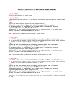 Mounting Instructions for the DBFPMK Power Meter Kit 1. Cat No