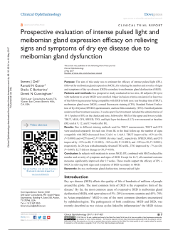 prospective evaluation of intense pulsed light and meibomian gland