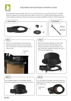 Adjustable Internal Damper Installation Guide BK580 x1 x2 x2
