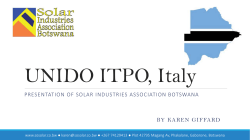Presentation - UNIDO ITPO Italy