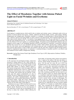 The Effect of Mesobotox Together with Intense Pulsed Light on