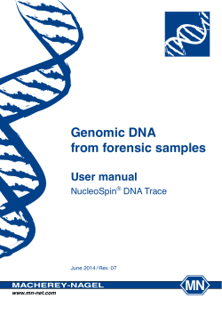 Genomic DNA from forensic samples - Macherey