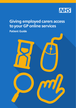 Giving employed carers access to your GP online