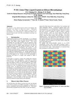 Color Filter Liquid-Crystal-on-Silicon Microdisplays