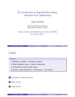 An introduction to large deviation theory and some of its applications