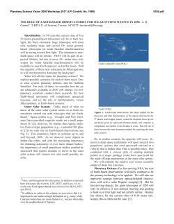 THE ROLE OF EARTH-BASED OBSERVATORIES FOR SOLAR