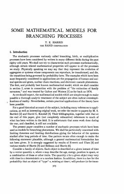 some mathematical models for branching processes