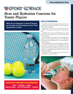 Heat and Hydration Concerns for Tennis Players