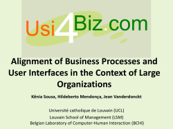 Alignment of Business Processes and User Interfaces in