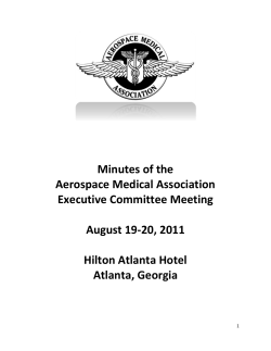 executive committee meeting - Aerospace Medical Association