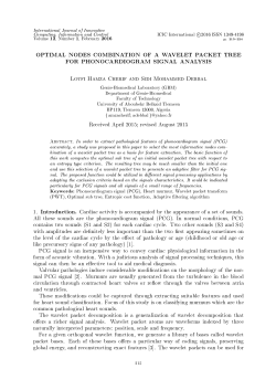 optimal nodes combination of a wavelet packet tree for