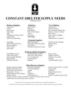 constant shelter supply needs