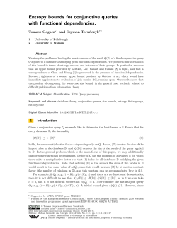 Entropy bounds for conjunctive queries with functional dependencies.