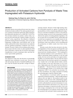 Production of Activated Carbons from Pyrolysis of Waste Tires