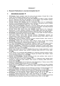1 Annexure-1 Research Publications in Journals (Complete list): 61 i