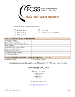 (Check any or all to which you are applying) Carstairs FCSS Olds