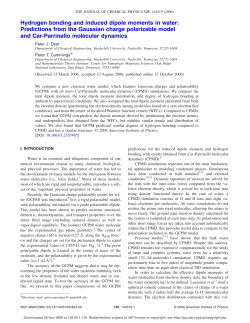 Hydrogen bonding and induced dipole moments in water