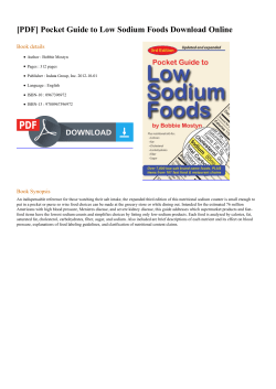 Pocket Guide to Low Sodium Foods