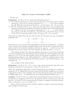 Math 711: Lecture of November 9, 2005 We also note: Proposition