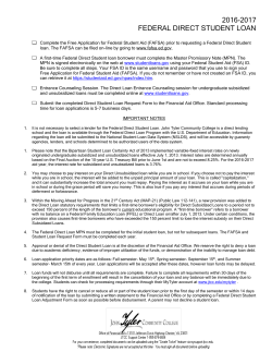 Federal Direct Student Loan Request Form
