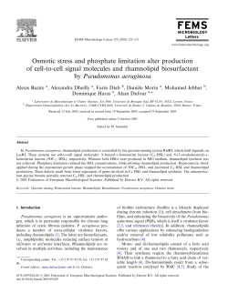 Osmotic stress and phosphate limitation alter production of celltocell