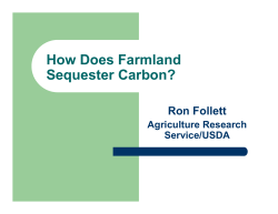 How Do Farmland and Forest Land Sequester Carbon? Farmland &ndash;
