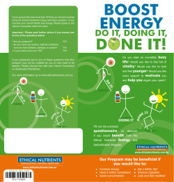 boost energy - Ethical Nutrients