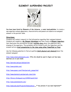 Element Superhero Project