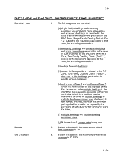 PART 3.9 - R3-A1 and R3-A2 ZONES, LOW PROFILE MULTIPLE