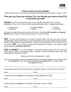 Time to clean out your closets! This year you have two choices! You