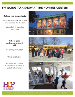 I`m goIng to a show at the hopkIns Center!