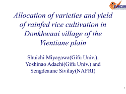 Allocation of varieties and yield of rainfed rice cultivation in