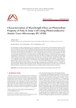 Characterization of Wavelength Effect on Photovoltaic Property of