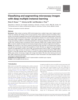 Classifying and segmenting microscopy images