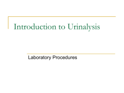 Introduction to Urinalysis