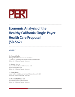 Economic Analysis of the Healthy California Single