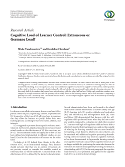 Cognitive Load of Learner Control: Extraneous or Germane Load?