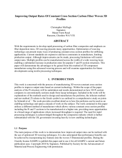 Improving Output Rates Of Constant Cross Section Carbon Fiber