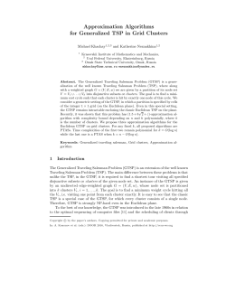 Approximation Algorithms for Generalized TSP in Grid Clusters