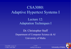 The HyperContext Framework for Adaptive Hypertext