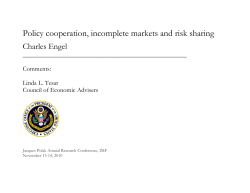 Policy Cooperation, Incomplete Markets and Risk Sharing by