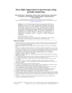 Stray light suppression in spectroscopy using