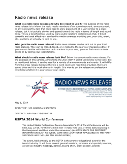 Radio News Release