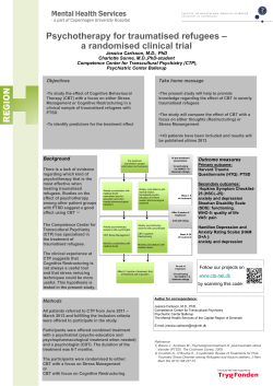 Psychotherapy for traumatised refugees